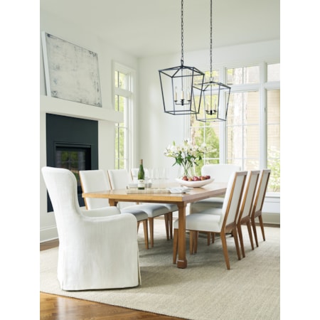 9-Piece Dining Set with Host Chairs