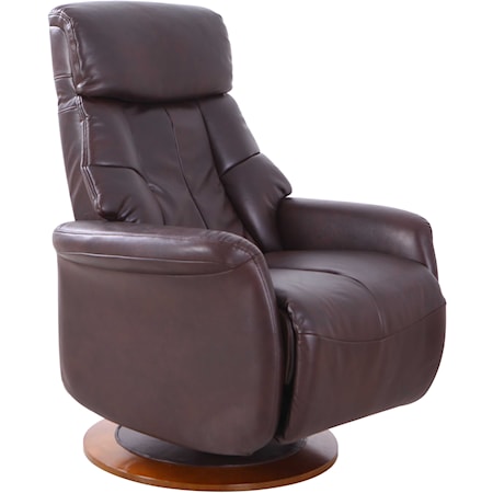 Transitional Recliner with Adjustable Recline