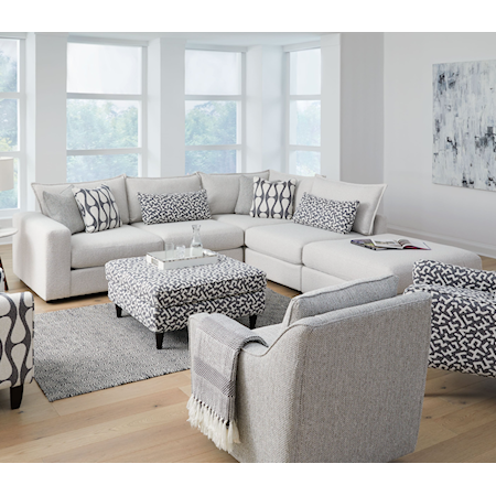 Sectional with Ottoman