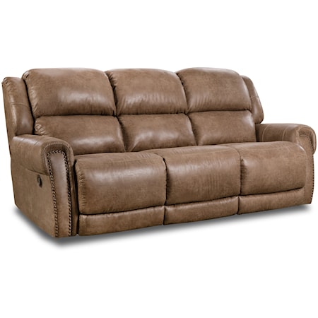 Transitional Double Reclining Sofa