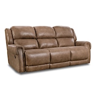 Transitional Double Reclining Power Sofa 