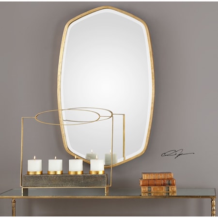 Duronia Antiqued Gold Mirror