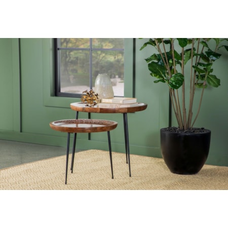 Nuala 2-piece Wood Nesting Tables