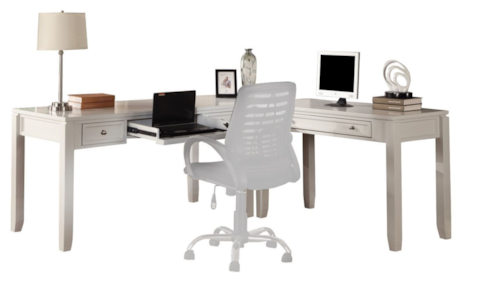 Cottage L-Shaped Desk with Drop-Front Drawer