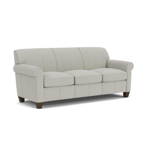 Transitional Stationary Sofa with Tapered Legs