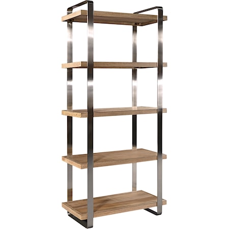 Contemporary Bookcase with Open Shelving