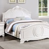 Furniture of America Alecia Full Bed with Wood Carved Details