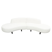 Contemporary Armless 2-Piece Sofa