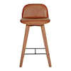 Moe's Home Collection Napoli Napoli Leather Counter Stool Tan