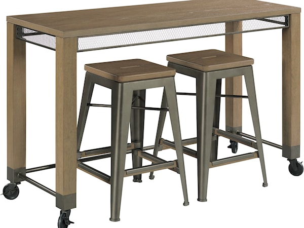 Counter Console w/ 2 Stools
