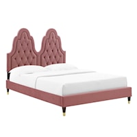 Tufted Performance Velvet King Platform Bed