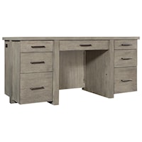 Contemporary Executive Desk with Drop Front Drawer