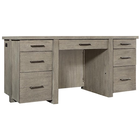 Contemporary Executive Desk with Drop Front Drawer