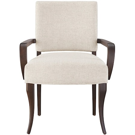 Arm Chair with Wood Armrests