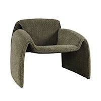 Dolce Contemporary Upholstered Accent Chair - Forest Green