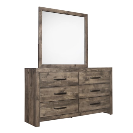 Dresser and Mirror Set