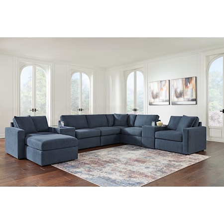 8-Piece Sectional And Ottoman