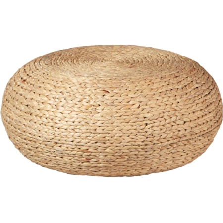 Round Woven Hyacinth Coffee Table