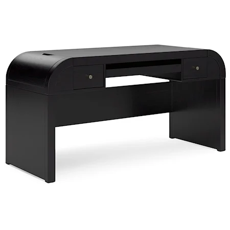 Contemporary 60" Home Office Desk with USB Ports