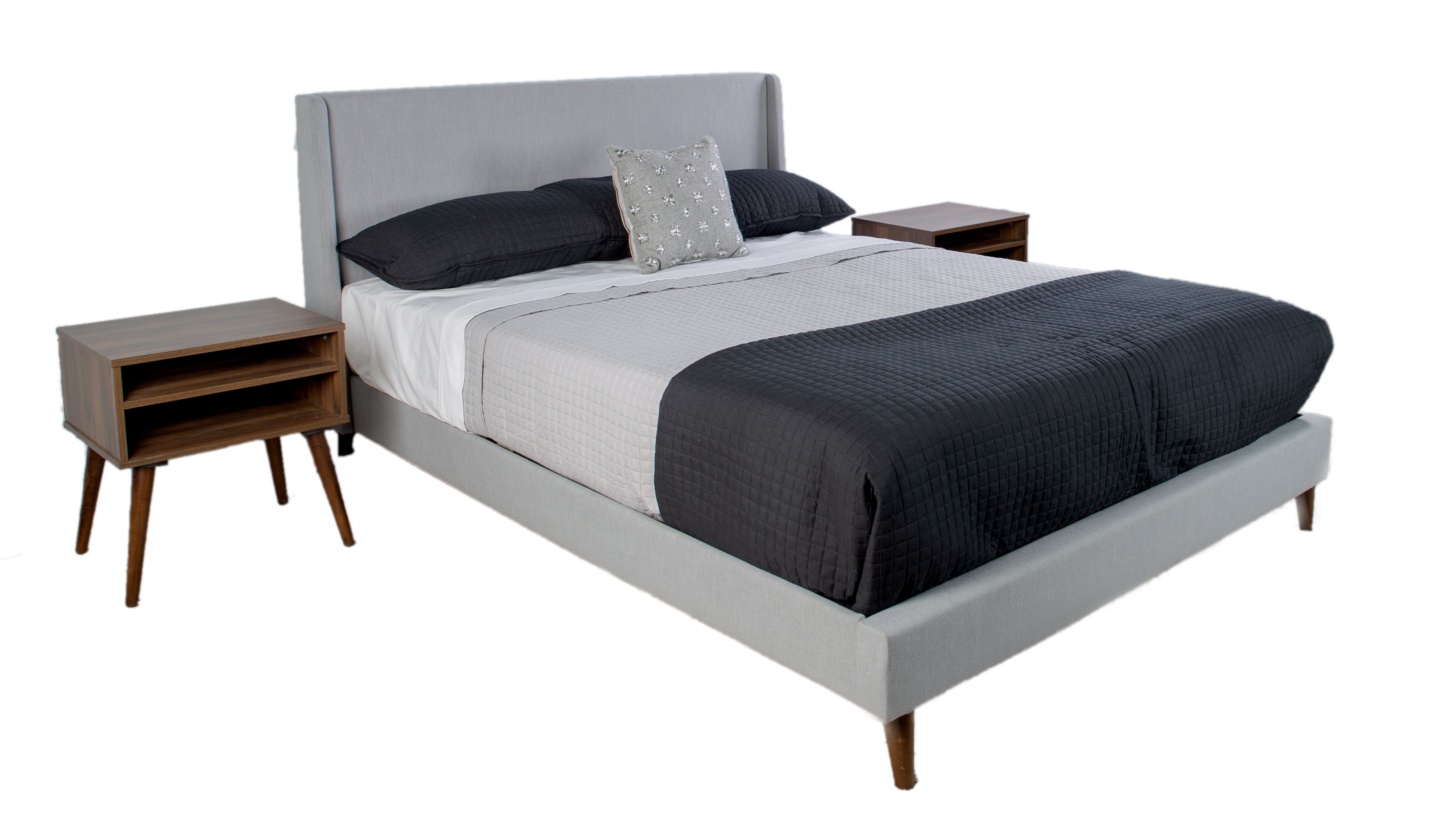 Upholstered King Bed-in-a-Box Set