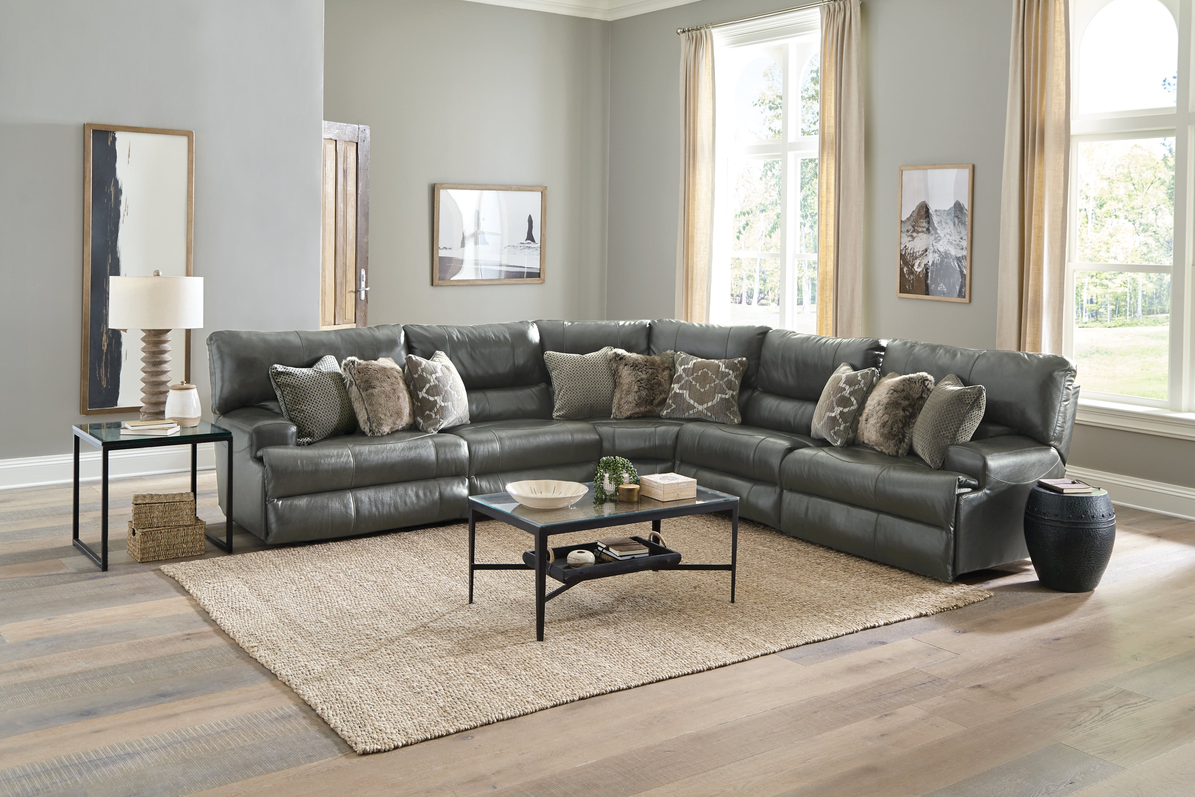 Catnapper 436 Como 5-Piece Reclining Sectional Sofa