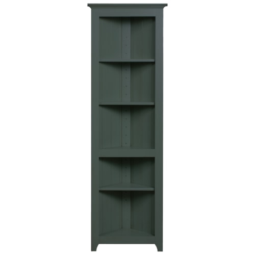 Solid Pine Corner Shelf with 3 Adjustable Shelves