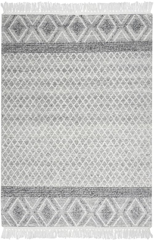 5'3" X 7'6" Grey/Ivory Rectangle Rug