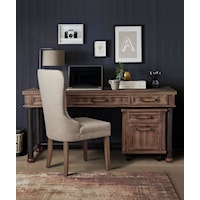 2-Piece Rustic Writing Desk and Chair Set