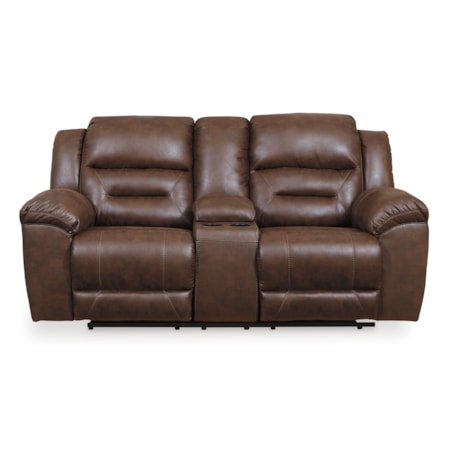 Double Reclining Power Loveseat w/ Console