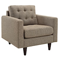 Empress Contemporary Upholstered Accent Arm Chair - Oatmeal