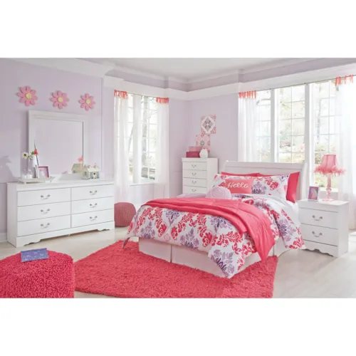 Full Sleigh Headboard, Dresser, Mirror, Chest and Nightstand