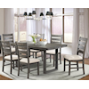 Elements International Sawyer Dining Set with Six Chairs