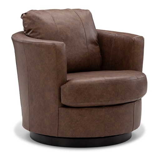 Mid-Century Modern Swivel Barrel Chair