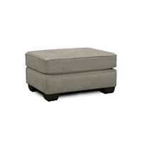 Large Contemporary Ottoman with Block Legs