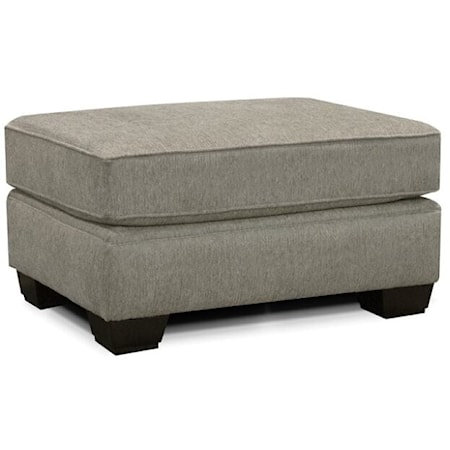 Large Contemporary Ottoman with Block Legs