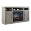 Signature Design by Ashley Moreshire 72" TV Stand with Electric Fireplace