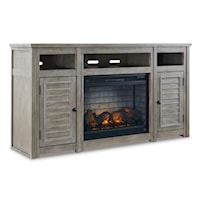 72" TV Stand with Electric Fireplace