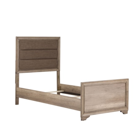 Twin Upholstered Panel Bed