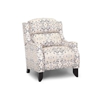 Casual Push Back Recliner with Tapered Legs