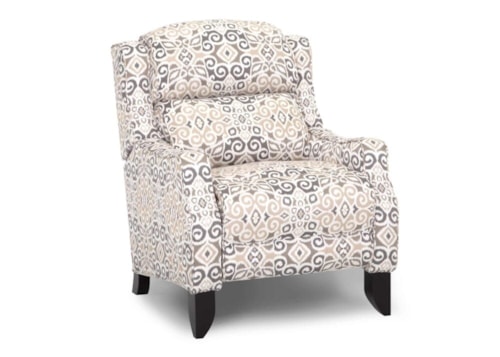 Casual Push Back Recliner with Tapered Legs