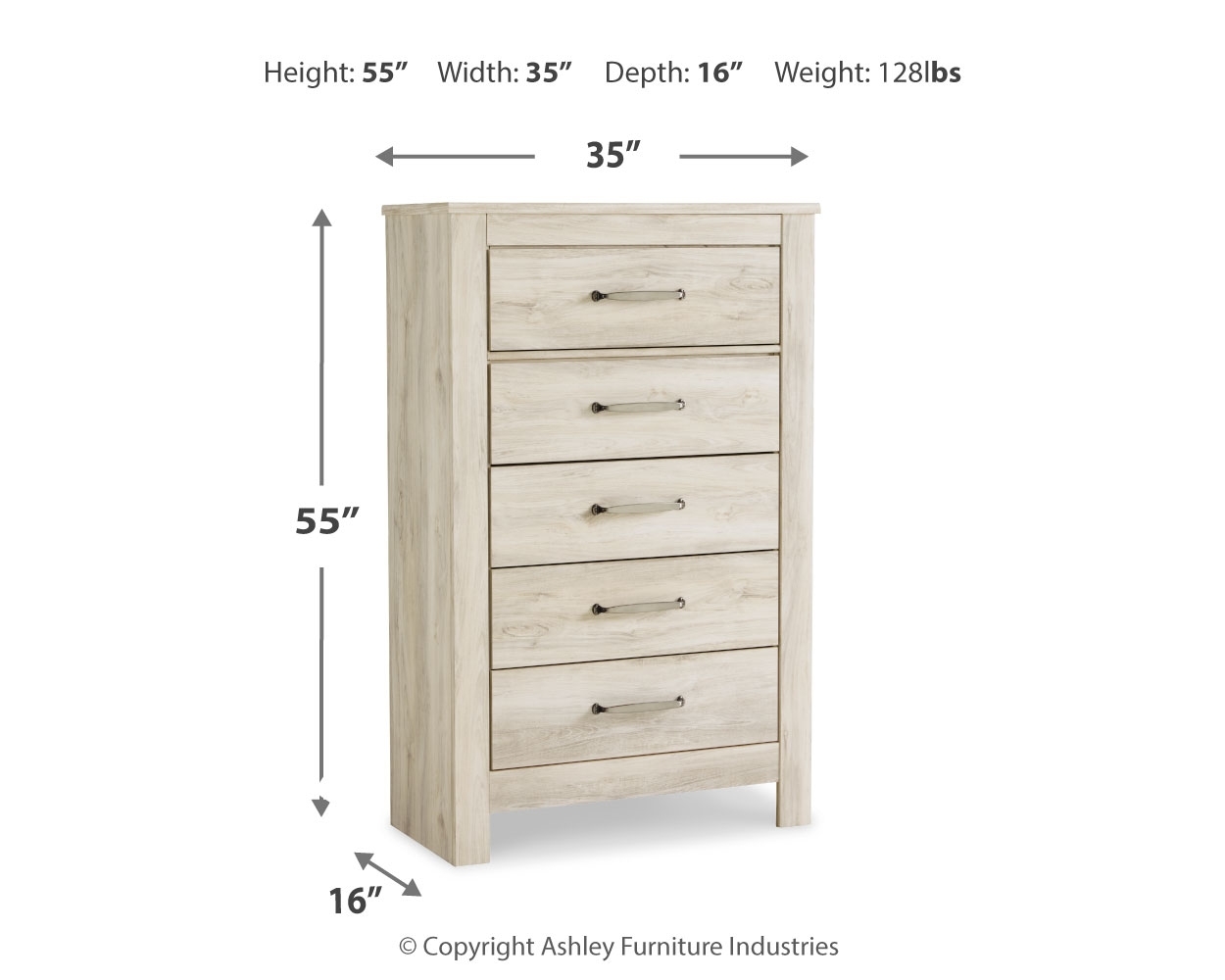 Signature Design by Ashley Bellaby Five Drawer Chest