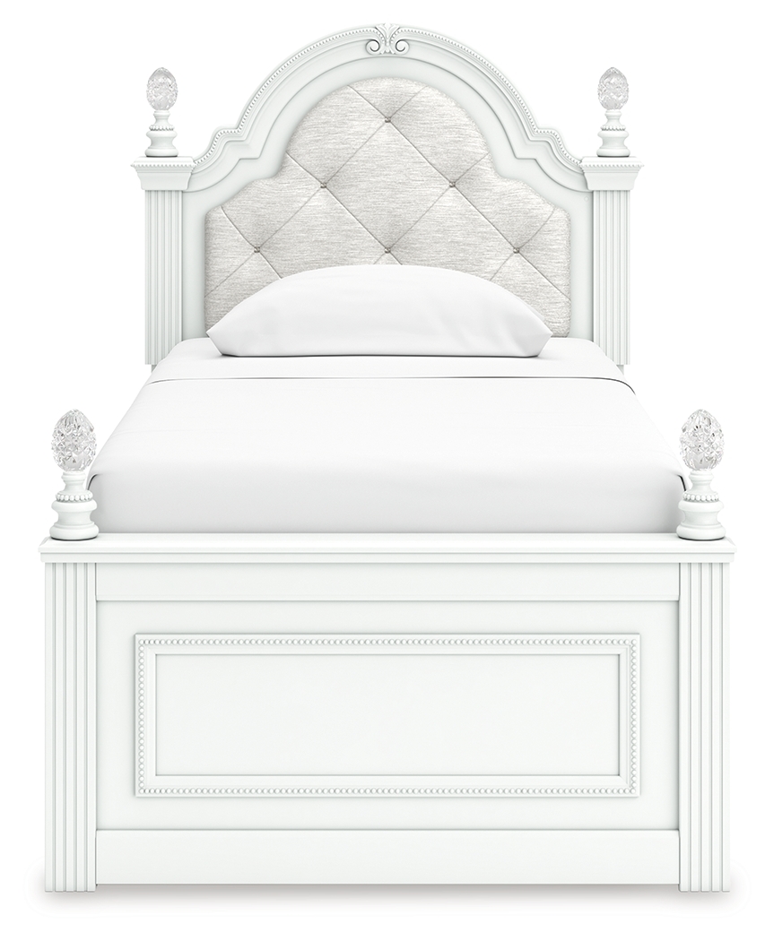 Signature Design by Ashley Kozlani Twin Upholstered Panel Storage Bed
