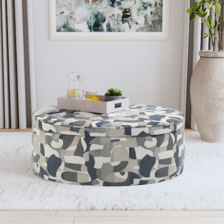 Tomkins Storage Ottoman Indigo