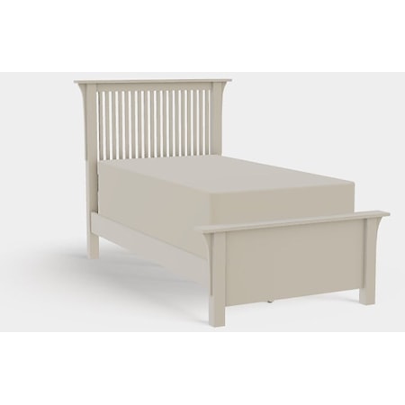 American Craftsman Twin XL Spindle Bed with Low Footboard