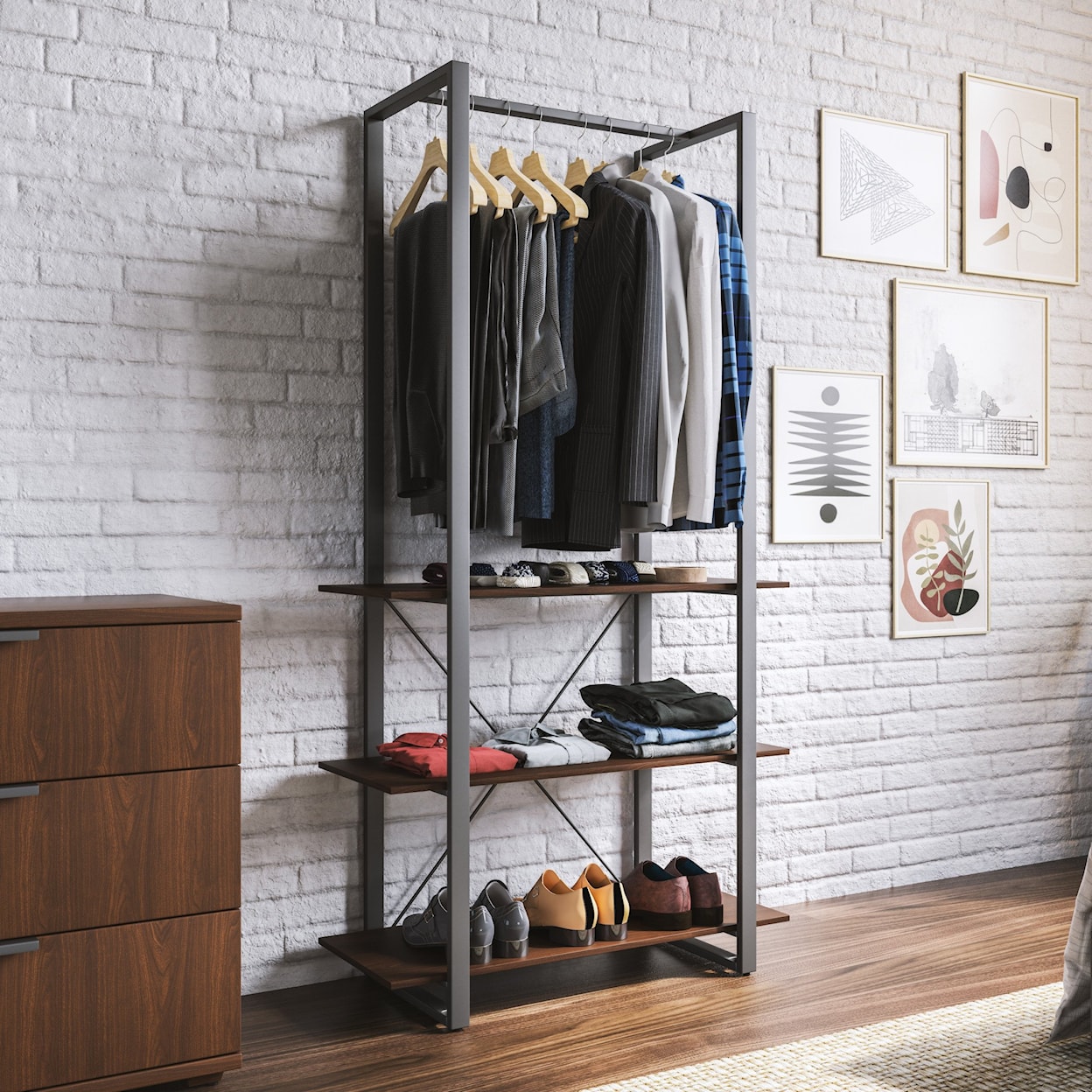 homestyles Merge 3-Shelf Bookcase