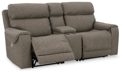 3-Piece Power Reclining Sectional Loveseat With Console