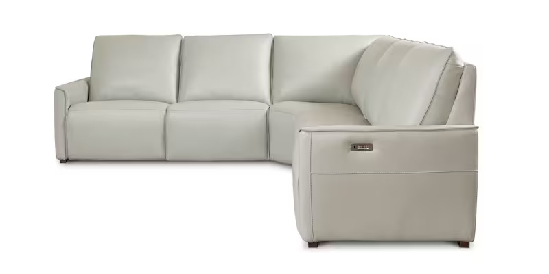 Bassett Everett Everett Leather Reclining Sectional