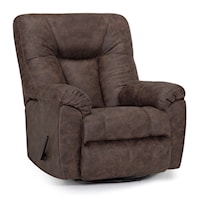 Swivel Rocking Recliner with Pillow Arms