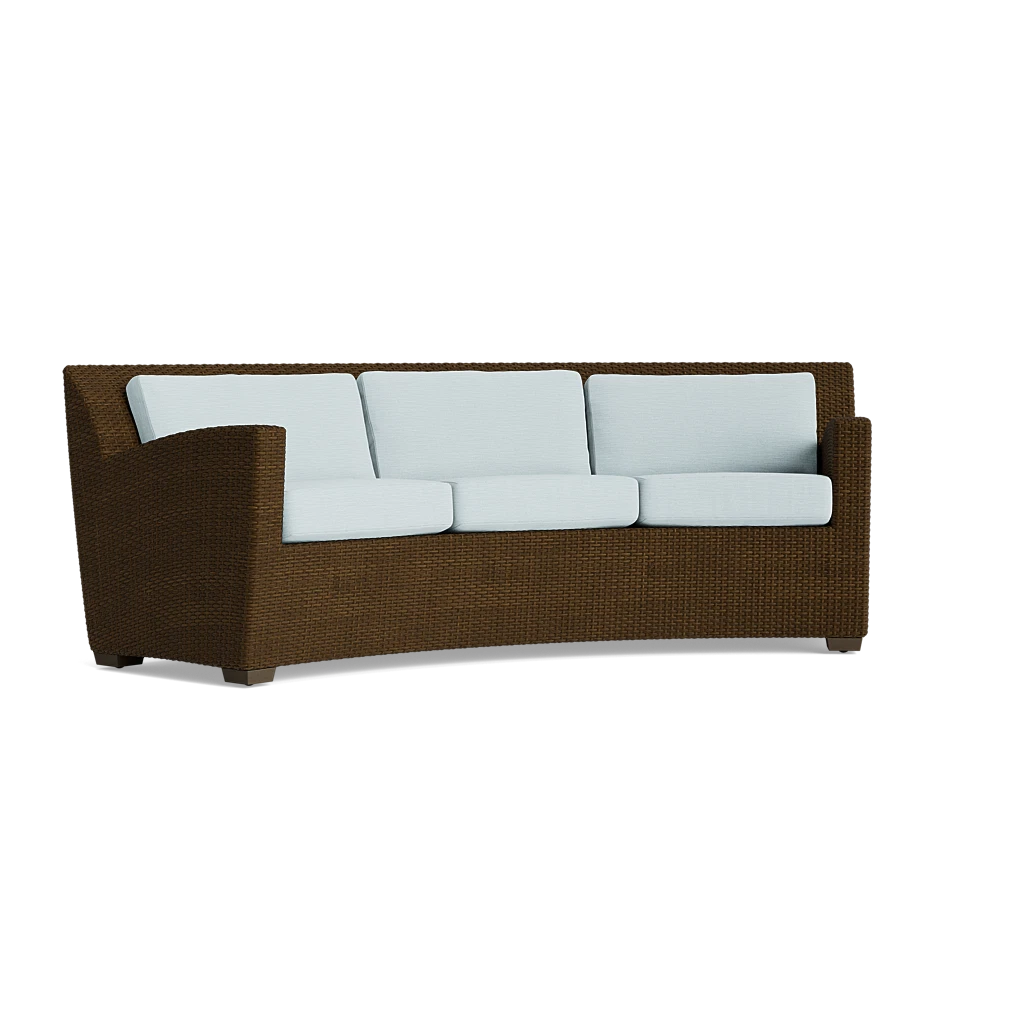 Slim-Back Wicker Conversation Sofa