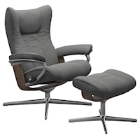 Small Reclining Chair with Cross Base